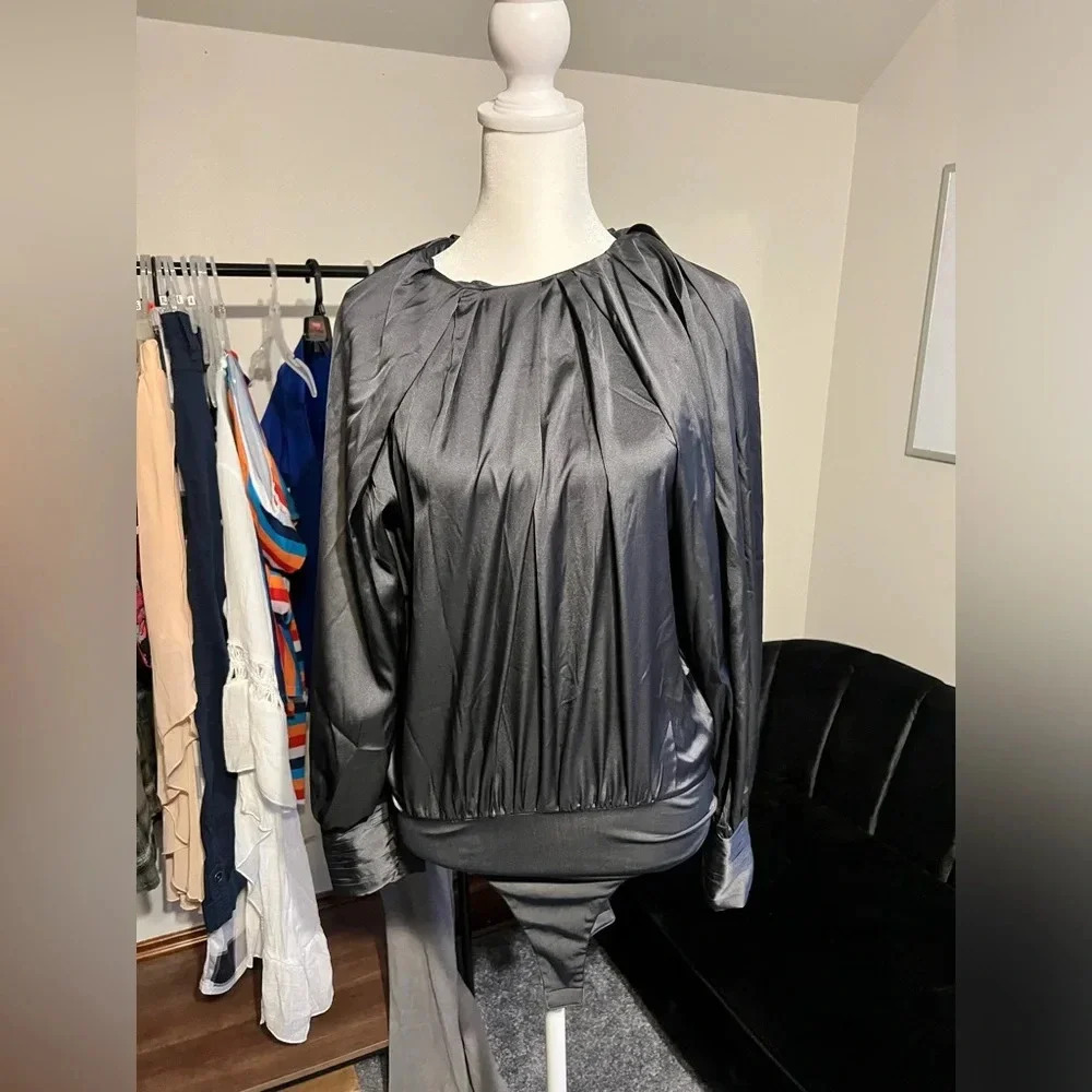 Pleated Long Sleeve Body Suit l PTP 21
